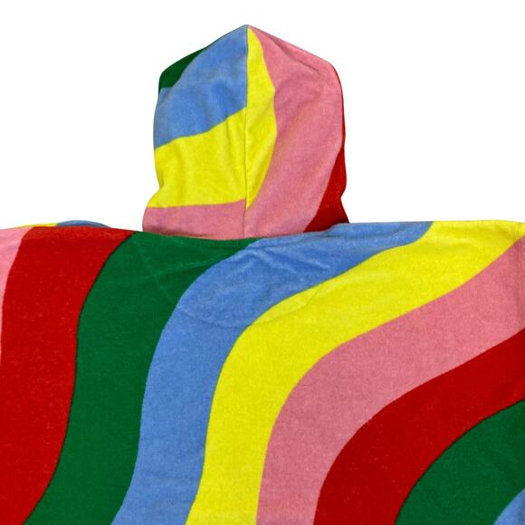 Mini Boden 2-5Y Rainbow Striped Hooded Towel Beach Coverup French Terry - Picture 13 of 13